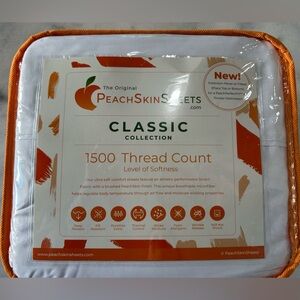 PeachSkin Sheets, size Queen, White NEW